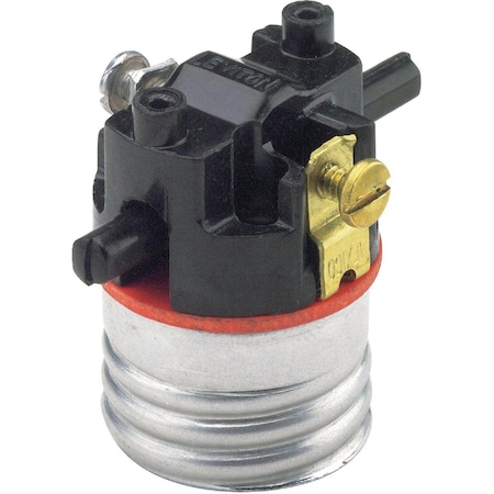 Leviton Push-Through Medium Base Black Interior Lamp Socket 002-07080-00M